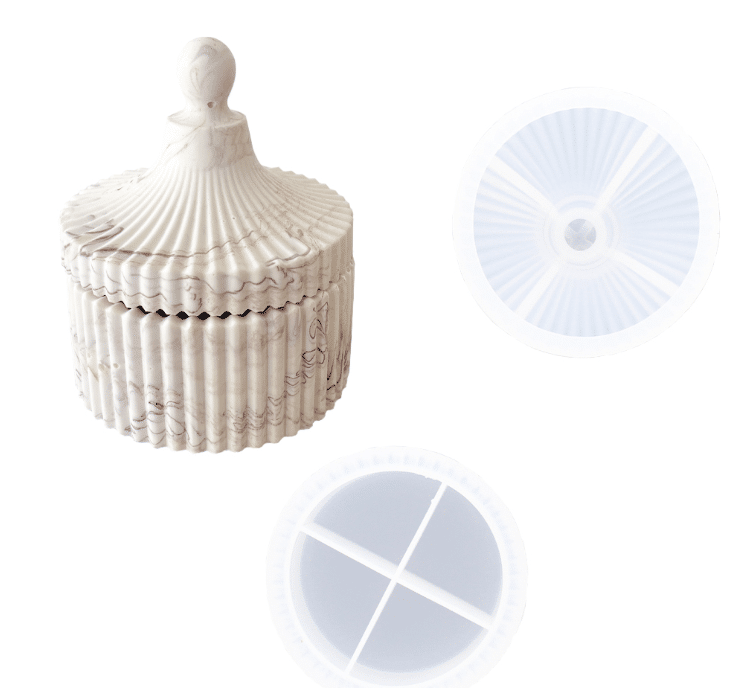 Jesmonite forma indui su smailėjančiu dangteliu