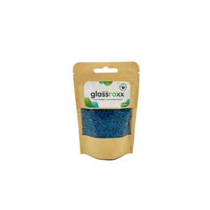 GlassRoxx – coloured glass granulate made from recycled glass – Gentian Blue 150 g